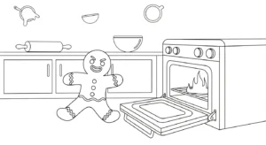 coloriage Bonhomme en pain d’épice updated gratuit pour enfants