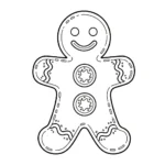 coloriage Bonhomme en pain d’épice updated pour enfant de 5 ans