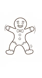 coloriage Bonhomme en pain d’épice updated pour enfant à imprimer