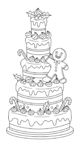 image pour coloriage Bonhomme en pain d’épice updated enfant