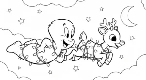 coloriage Casper pour enfant
