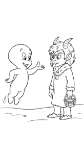 coloriage Casper et apprentissage