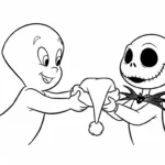 coloriage Casper à imprimer kawaii