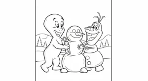 coloriage Casper a dessiner et imprimer