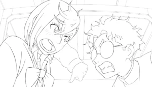 coloriage Dandadan updated à imprimer pour enfant de 8 ans