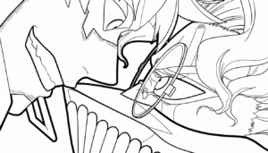 image pour coloriage Dandadan updated enfant