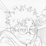 coloriage Dandadan updated pour enfant de 3 ans