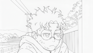 coloriage Dandadan updated pour enfant de 3 ans