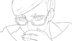 coloriage Dandadan updated en ligne pour enfant