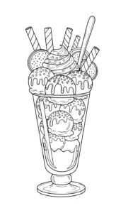 coloriage Dessert et dessin a imprimer