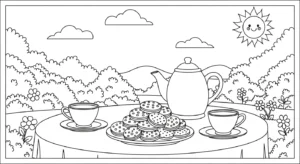 image pour coloriage Dessert enfant