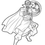 image de coloriage Doctor Strange pour enfant