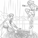coloriage Doctor Strange pour enfant de 7 ans