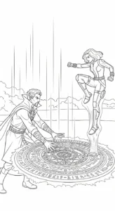 coloriage Doctor Strange pour enfant de 7 ans