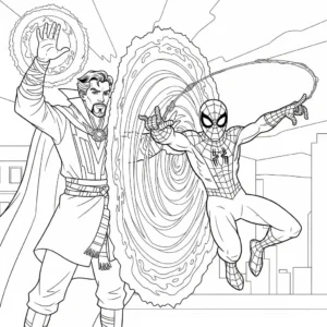coloriage Doctor Strange à imprimer a4