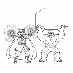 coloriage Doctor Strange à imprimer pour enfant de 4 ans