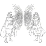 coloriage Doctor Strange à imprimer pour enfant de 2 ans