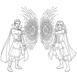 coloriage Doctor Strange à imprimer pour enfant de 2 ans