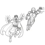 coloriage Doctor Strange à imprimer pdf
