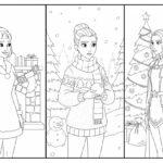 coloriage Huntrix Noël à imprimer gratuitement pdf