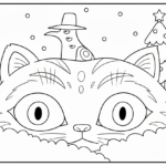coloriage Huntrix Noël à imprimer pour enfant de 4 ans