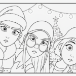 coloriage Huntrix Noël a imprimer gratuitement