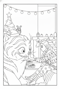 coloriage Huntrix Noël en ligne