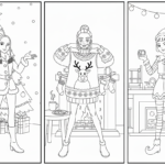 coloriage Huntrix Noël a imprimer gratuitement