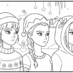 coloriage Huntrix Noël et decoupage a imprimer gratuit