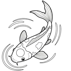 a imprimer coloriage Koï gratuit