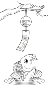 coloriage Koï gratuit pour enfants