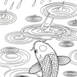 coloriage Koï à imprimer pour enfants