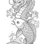 coloriage Koï a imprimer