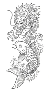 coloriage Koï a imprimer