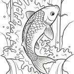 coloriage Koï d