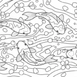 coloriage Koï gratuit