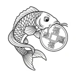 coloriage Koï et dessins
