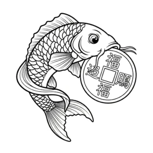 coloriage Koï et dessins