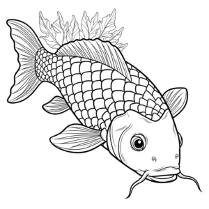 coloriage Koï à imprimer pdf gratuit