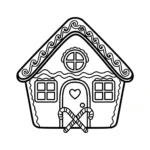 coloriage Maison En Pain D’épices updated à imprimer pour enfant de 4 ans