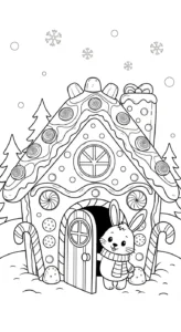 coloriage Maison En Pain D’épices updated et dessins