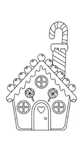 coloriage Maison En Pain D’épices updated et dessins