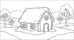 coloriage Maison En Pain D’épices updated à imprimer kawaii