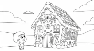 coloriage Maison En Pain D’épices updated à imprimer pdf gratuit