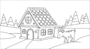 coloriage Maison En Pain D’épices updated et dessin a imprimer