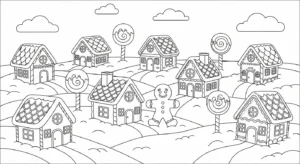 coloriage Maison En Pain D’épices updated à imprimer pour enfant de 6 ans