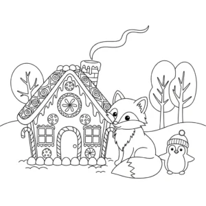 coloriage Maison En Pain D’épices updated gratuit