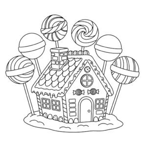 coloriage Maison En Pain D’épices updated pour enfant de 8 ans