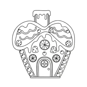 coloriage Maison En Pain D’épices updated à imprimer gratuit