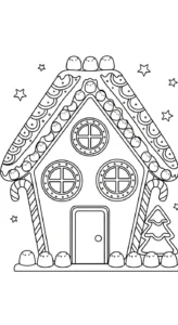 coloriage Maison En Pain D’épices updated et dessin a imprimer